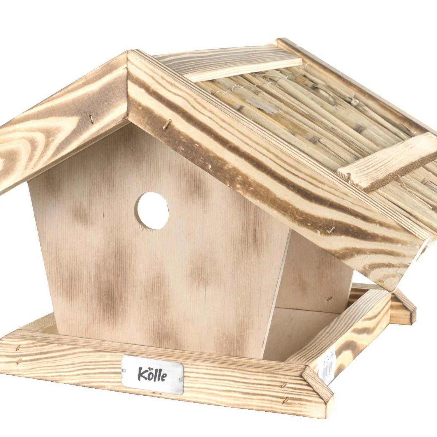 Kölle Vogelfutterhaus Aus Kiefernholz, Mit Strohdach, Ca. 30 X 38 Cm 4 Kölle Vogelfutterhaus Aus Kiefernholz, Mit Strohdach, Ca. 30 X 38 Cm – Bild 2