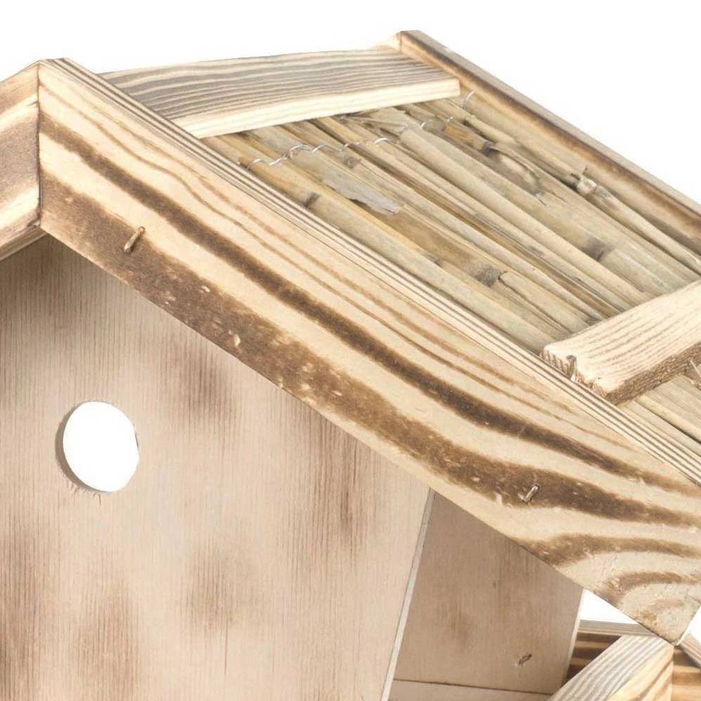 Kölle Vogelfutterhaus Aus Kiefernholz, Mit Strohdach, Ca. 30 X 38 Cm 5 Kölle Vogelfutterhaus Aus Kiefernholz, Mit Strohdach, Ca. 30 X 38 Cm – Bild 3