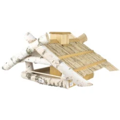 Kölle Vogelhaus Aus Birken- Und Kiefernholz, Mit Futtersilo, Ca. 40 X 56 X 80 Cm