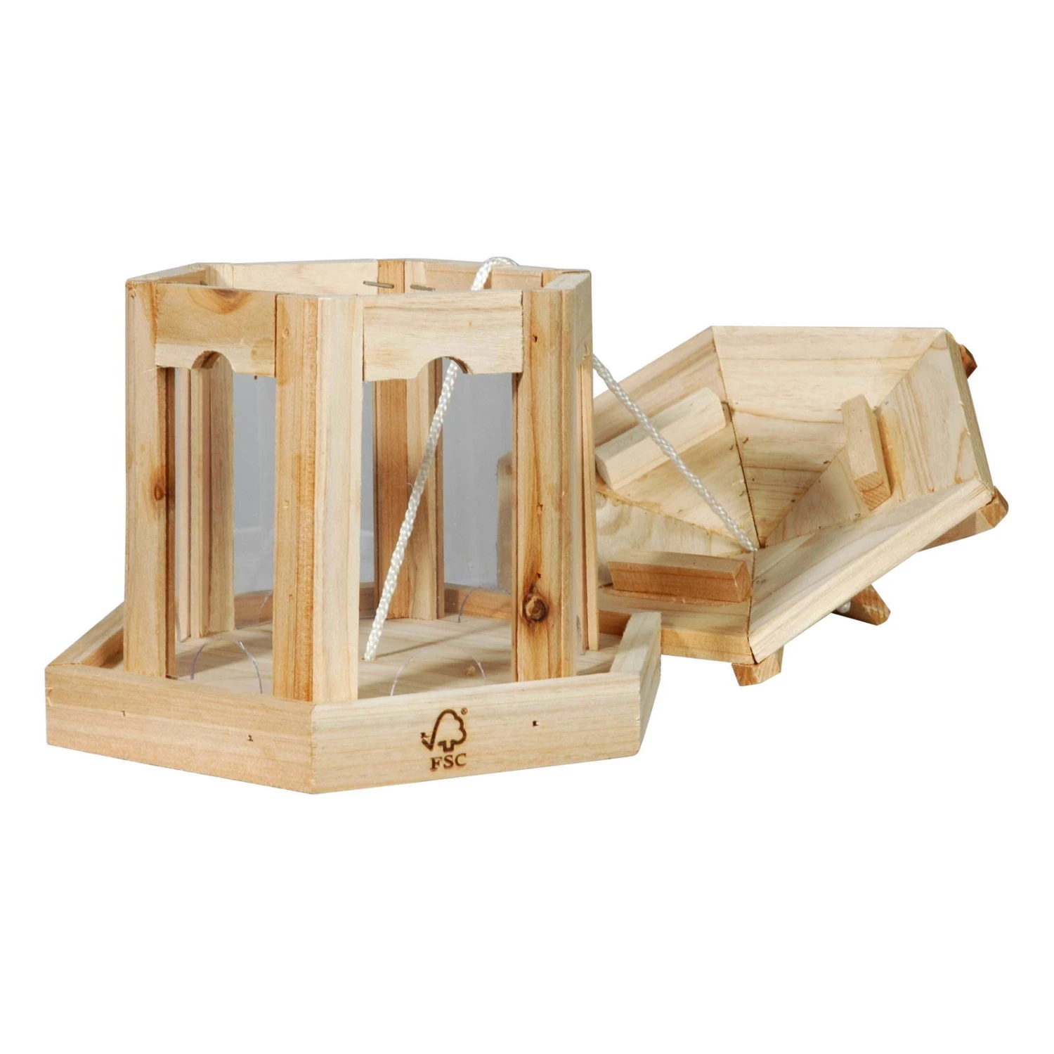 Vogelhaus Pavillon 6-Eck Hängend, FSC®-Holz Und Acrylglas, Ca. 19 X 18 X 18 Cm 4 Vogelhaus Pavillon 6-Eck Hängend, FSC®-Holz Und Acrylglas, Ca. 19 X 18 X 18 Cm – Bild 2