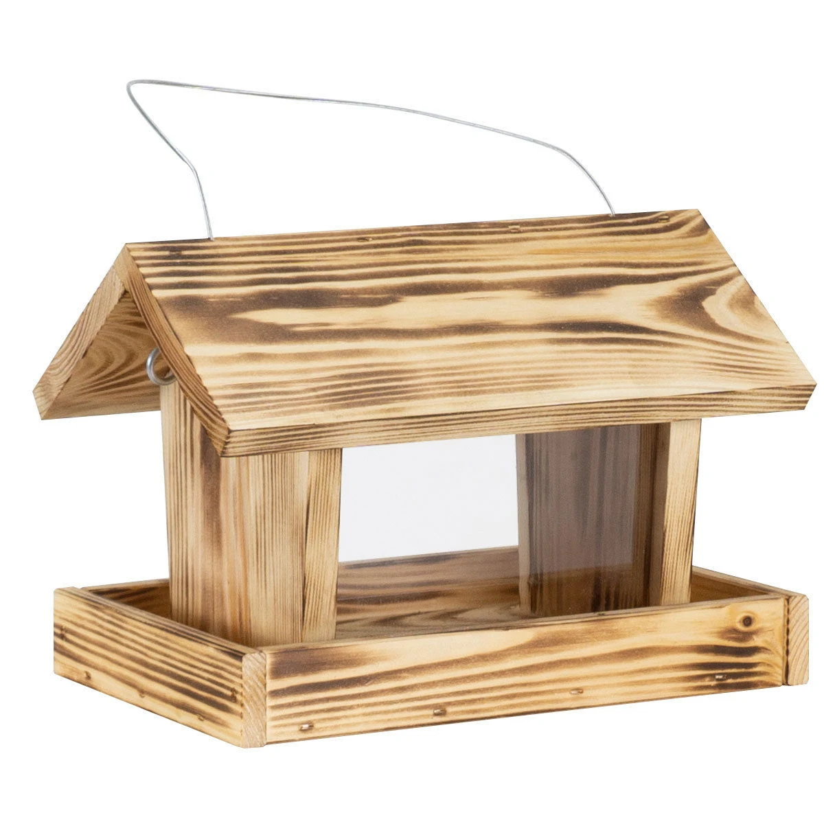 Kiefer-Vogelfutterhaus, Geflammt, H19,5 X 28 X 19 Cm 3 Kiefer-Vogelfutterhaus, Geflammt, H19,5 X 28 X 19 Cm