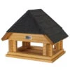 Vogelfutterhaus, Braun/schwarz, 29 X 39 X H 32 Cm -Biohort Garten Geschaft 0910101480 Koelle Vogelfutterhaus aus Kiefernholz gebeizt 114699