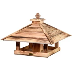 Kiefer-Vogelhaus 'Heat', Geflammt, 49 X 49 X 39 Cm -Biohort Garten Geschaft 0910101501 Vogelfutterhaus Heat 3 118881