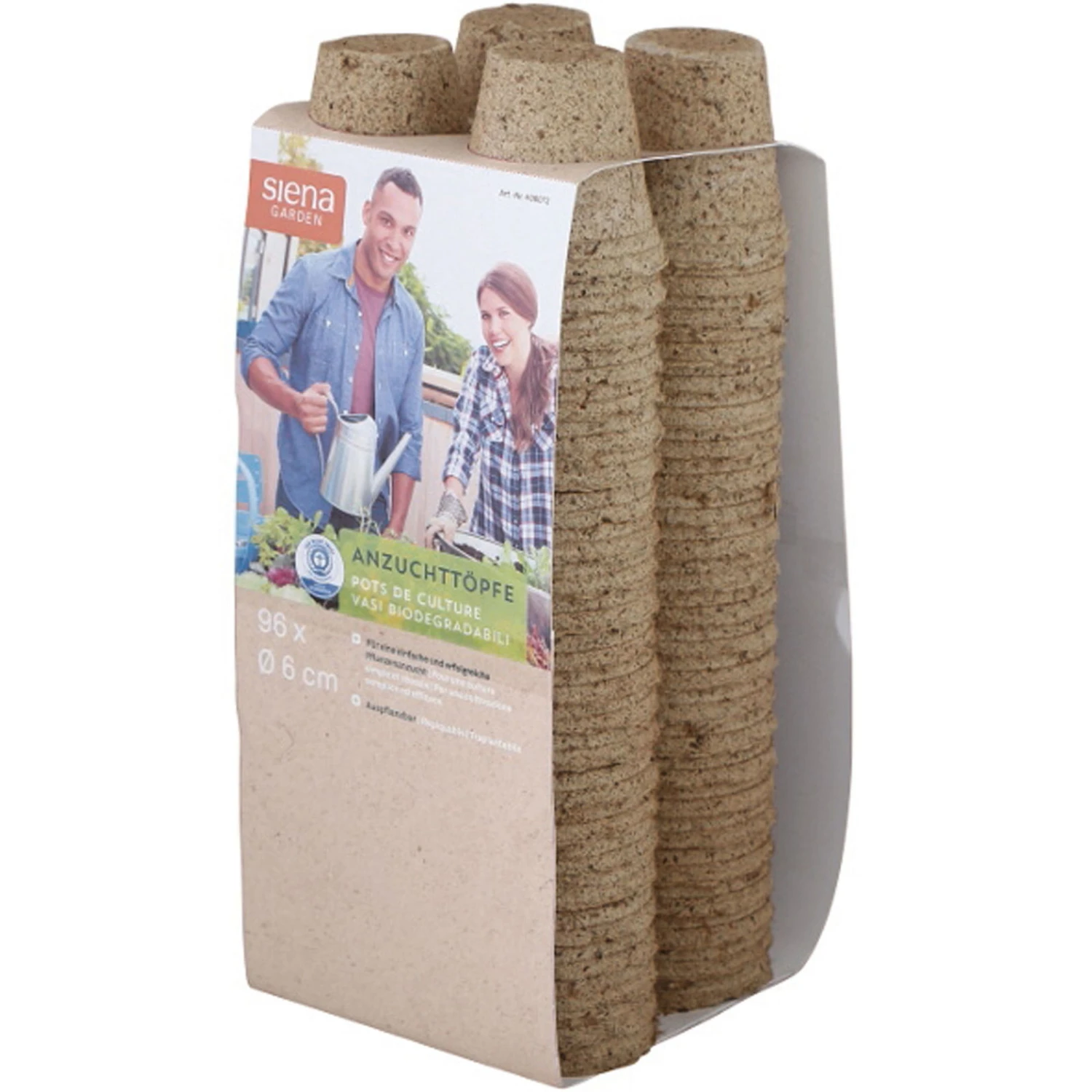 Bio-Anzuchttöpfe Rund, Braun 4 Bio-Anzuchttöpfe Rund, Braun – Bild 2