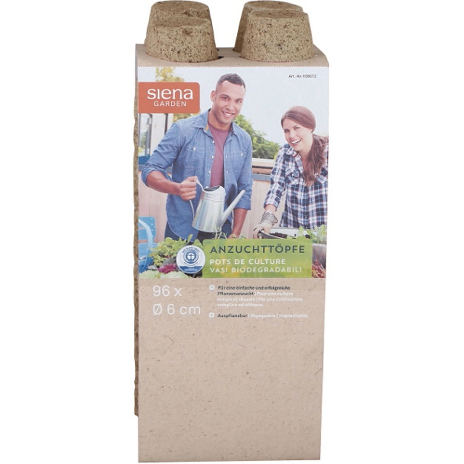 Bio-Anzuchttöpfe Rund, Braun 3 Bio-Anzuchttöpfe Rund, Braun