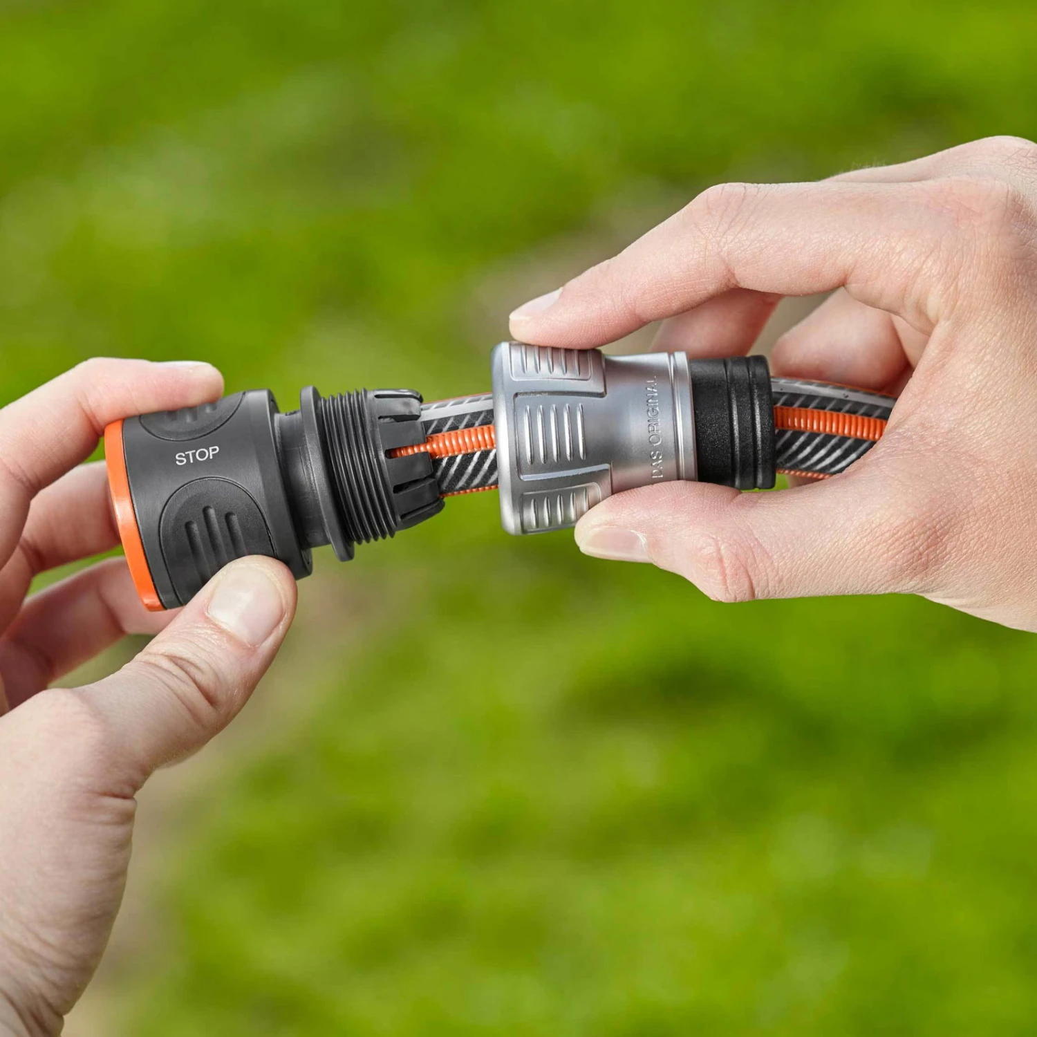 Wasserstop, Gardena, 1/2" - 5/8", Kunststoff-Metall-Ausführung 3 Wasserstop, Gardena, 1/2" - 5/8", Kunststoff-Metall-Ausführung