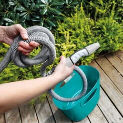 Aquapop Mit Selbstaufdehnbarem Schlauch, 5-15m, Aquamarin, Kunststoff / Polyester -Biohort Garten Geschaft 0930200475 Aquapop mit 5 15m selbstaufdehnbarem Schlauch Aquamarin 2 58922