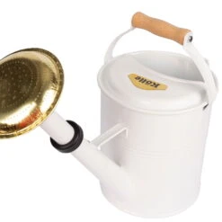 Zinkgießkanne Mit Holzgriff & Messingbrause, Weiß -Biohort Garten Geschaft 0930401407 0930401408 KB Zinkgiesskanne mit Holzgriff Messingbrause weiss 3 111489