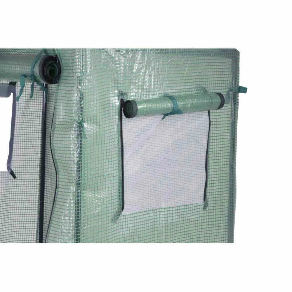 Tomatengewächshaus, Grün, Stahlrohr / PE-Polyethylen, 170 X 80 X 195 / 154 Cm 6 Tomatengewächshaus, Grün, Stahlrohr / PE-Polyethylen, 170 X 80 X 195 / 154 Cm – Bild 4