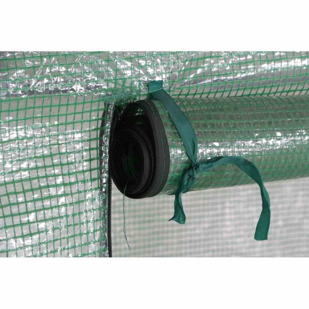 Tomatengewächshaus, Grün, Stahlrohr / PE-Polyethylen, 170 X 80 X 195 / 154 Cm 5 Tomatengewächshaus, Grün, Stahlrohr / PE-Polyethylen, 170 X 80 X 195 / 154 Cm – Bild 3