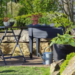 Hochbeet Mit Deckel, Anthrazit, Ca. 100 X 50 X 107 Cm -Biohort Garten Geschaft 0980250129 Hochbeet mit Beinen und Deckel anthrazit 111345