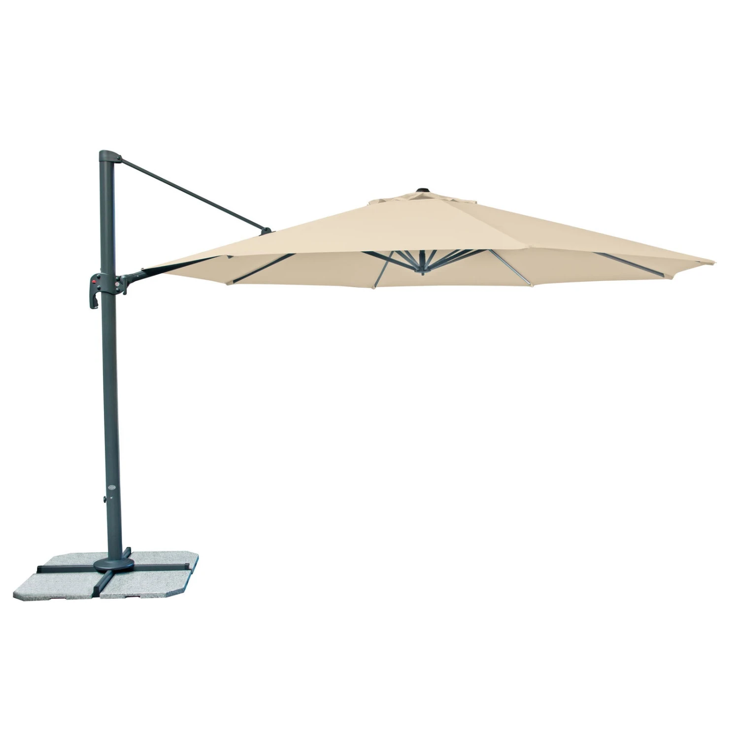 Doppler Pendelschirm 'Ravenna 400', Um 360° Drehbar, Ø 400 Cm, Natur 4 Doppler Pendelschirm 'Ravenna 400', Um 360° Drehbar, Ø 400 Cm, Natur – Bild 2