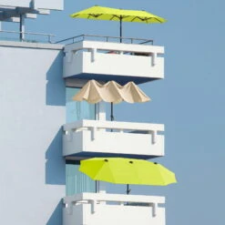 Sonnenschirm Salerno, Mit Schutzhülle, Ca. 300 X 150 Cm -Biohort Garten Geschaft 3910503034 Sonnenschirm Salerno ca300x150cm apfelgruen11 71436