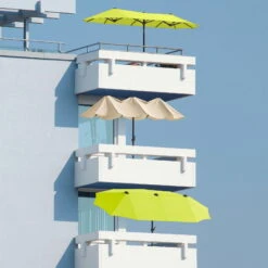 Sonnenschirm Salerno, Mit Schutzhülle, Ca. 300 X 150 Cm -Biohort Garten Geschaft 3910503034 Sonnenschirm Salerno ca300x150cm apfelgruen12 71435