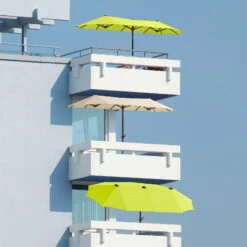 Sonnenschirm Salerno, Mit Schutzhülle, Ca. 300 X 150 Cm -Biohort Garten Geschaft 3910503034 Sonnenschirm Salerno ca300x150cm apfelgruen13 71434