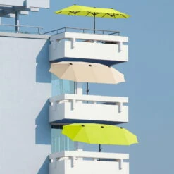 Sonnenschirm Salerno, Mit Schutzhülle, Ca. 300 X 150 Cm -Biohort Garten Geschaft 3910503034 Sonnenschirm Salerno ca300x150cm apfelgruen14 71433