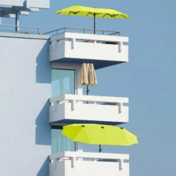 Sonnenschirm Salerno, Mit Schutzhülle, Ca. 300 X 150 Cm -Biohort Garten Geschaft 3910503034 Sonnenschirm Salerno ca300x150cm apfelgruen9 71438