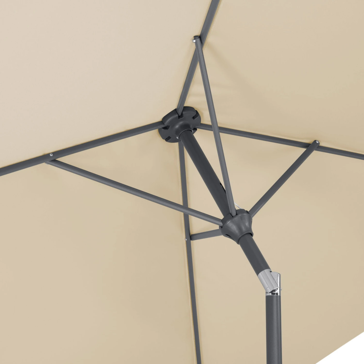 Mittelstockschirm 'Bilbao', Ca. 210 X 130 Cm, Natur 8 Mittelstockschirm 'Bilbao', Ca. 210 X 130 Cm, Natur – Bild 6