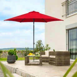 Mittelstockschirm 'Sevilla', Ø Ca. 270 Cm -Biohort Garten Geschaft 3910503155 Sonnenschirm Sevilla rot 5 90495