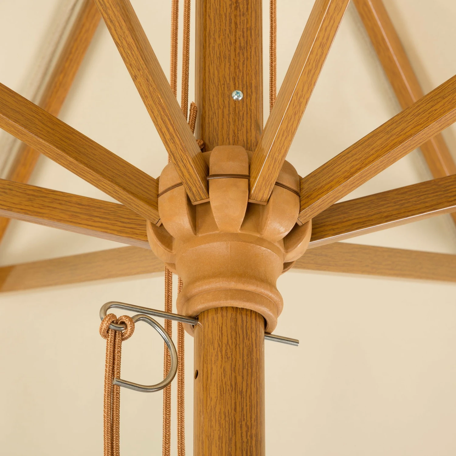 Mittelstockschirm 'Malaga', Ø Ca. 300 Cm, Natur 6 Mittelstockschirm 'Malaga', Ø Ca. 300 Cm, Natur – Bild 4