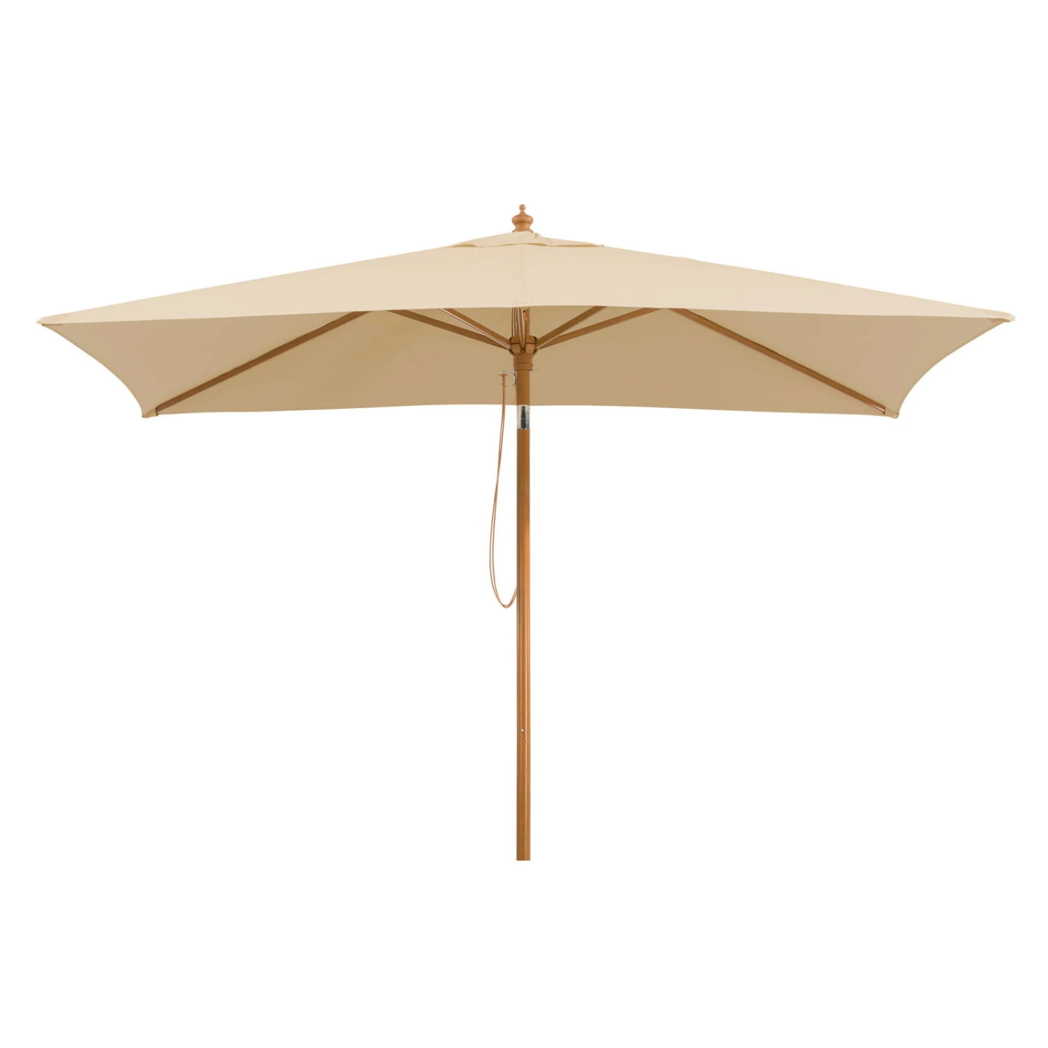 Mittelstockschirm 'Malaga', Ca. 300 X 200 Cm, Natur 4 Mittelstockschirm 'Malaga', Ca. 300 X 200 Cm, Natur – Bild 2