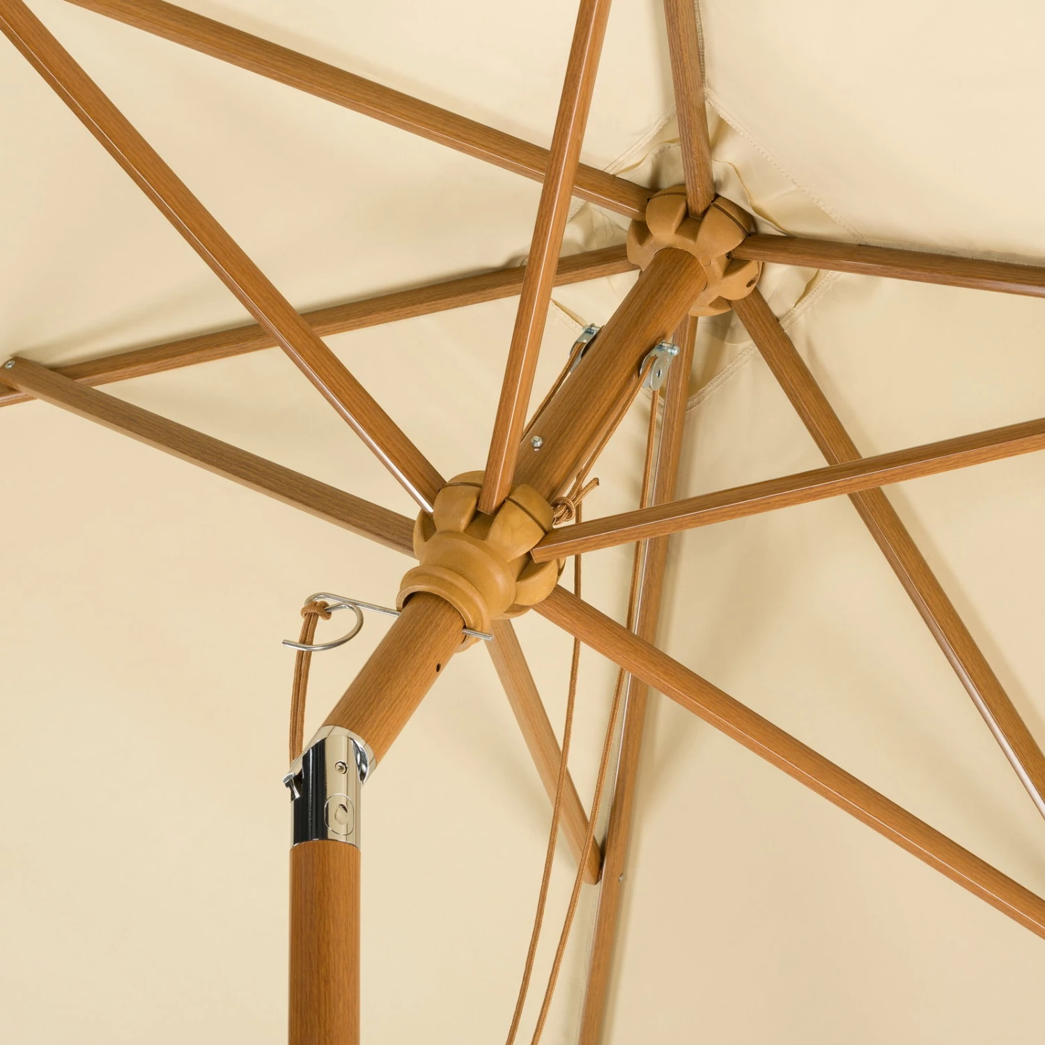 Mittelstockschirm 'Malaga', Ca. 300 X 200 Cm, Natur 6 Mittelstockschirm 'Malaga', Ca. 300 X 200 Cm, Natur – Bild 4