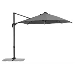 Schneider Sonnenschirm 'Rhodos Blacklight', Mit LEDs, Anthrazit, Ø 300 Cm 19 Schneider Sonnenschirm 'Rhodos Blacklight', Mit LEDs, Anthrazit, Ø 300 Cm -Biohort Garten Geschaft 3910503203 Sonnenschirm Rhodos Blacklight anthrazit 1 91556
