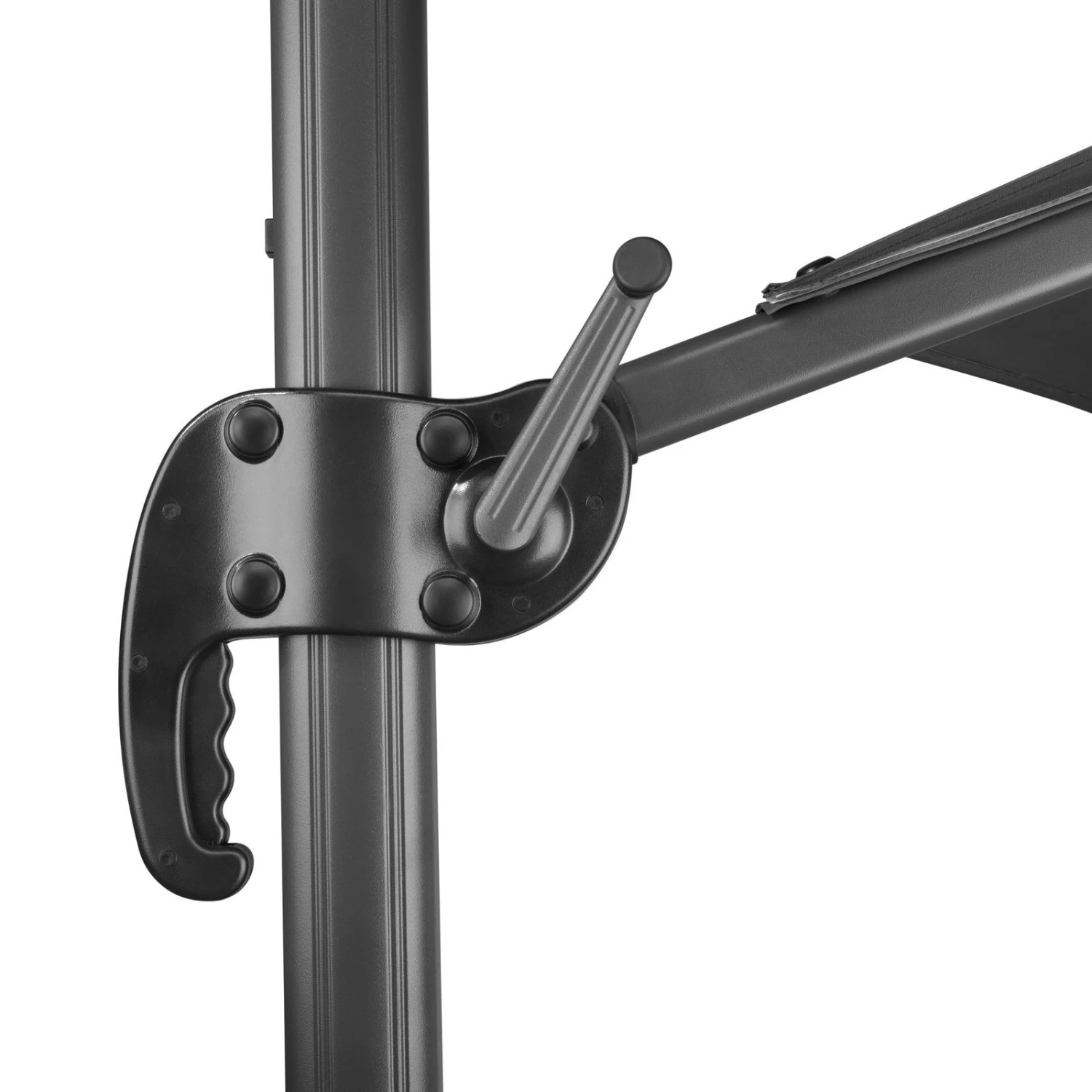 Schneider Sonnenschirm 'Rhodos Blacklight', Mit LEDs, Anthrazit, Ø 300 Cm 12 Schneider Sonnenschirm 'Rhodos Blacklight', Mit LEDs, Anthrazit, Ø 300 Cm – Bild 10