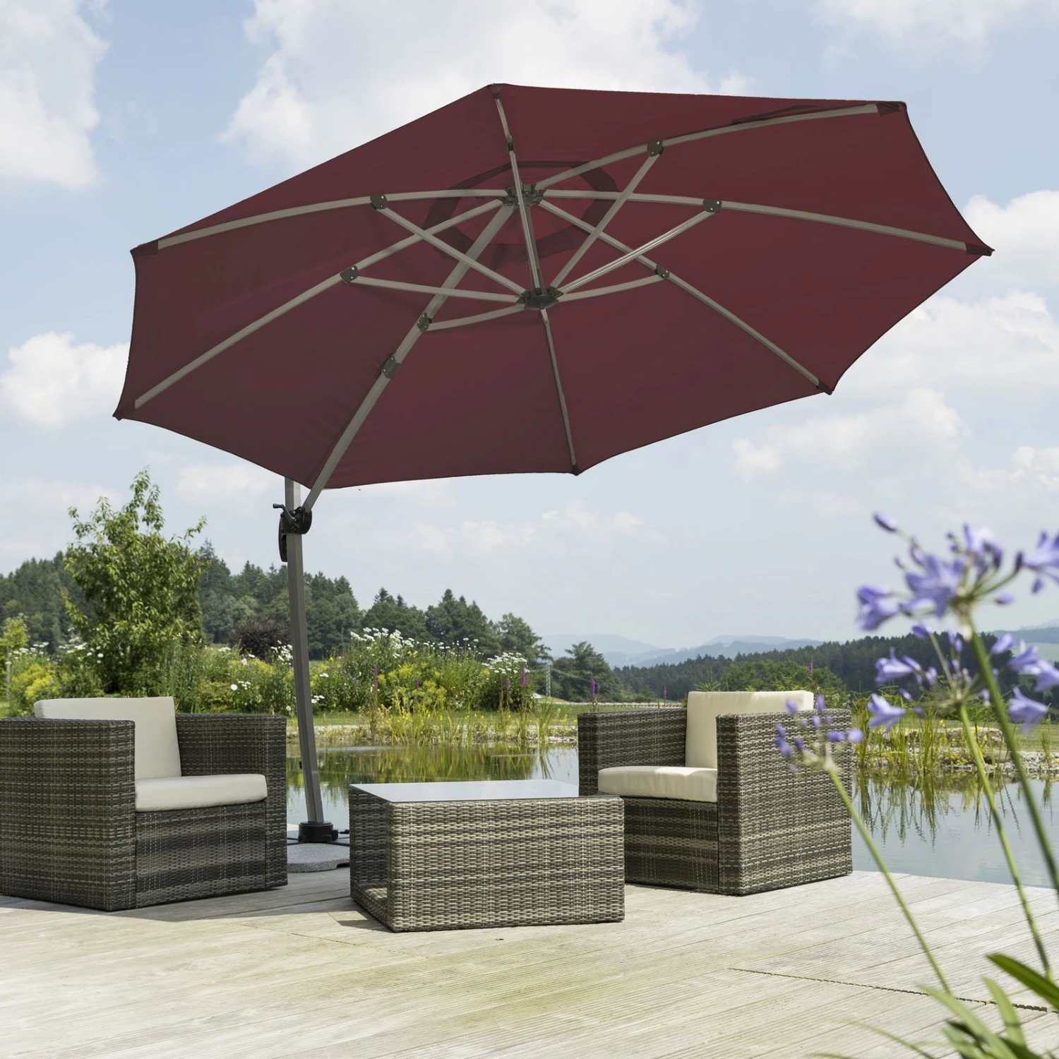 Schneider Sonnenschirm 'Rhodos Rondo', Ø 350 Cm 3 Schneider Sonnenschirm 'Rhodos Rondo', Ø 350 Cm