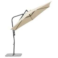 Pendelschirm 'Genua', Ø Ca. 300 Cm, Natur -Biohort Garten Geschaft 3910503207 Ampelschirm Genua natur 8 90681