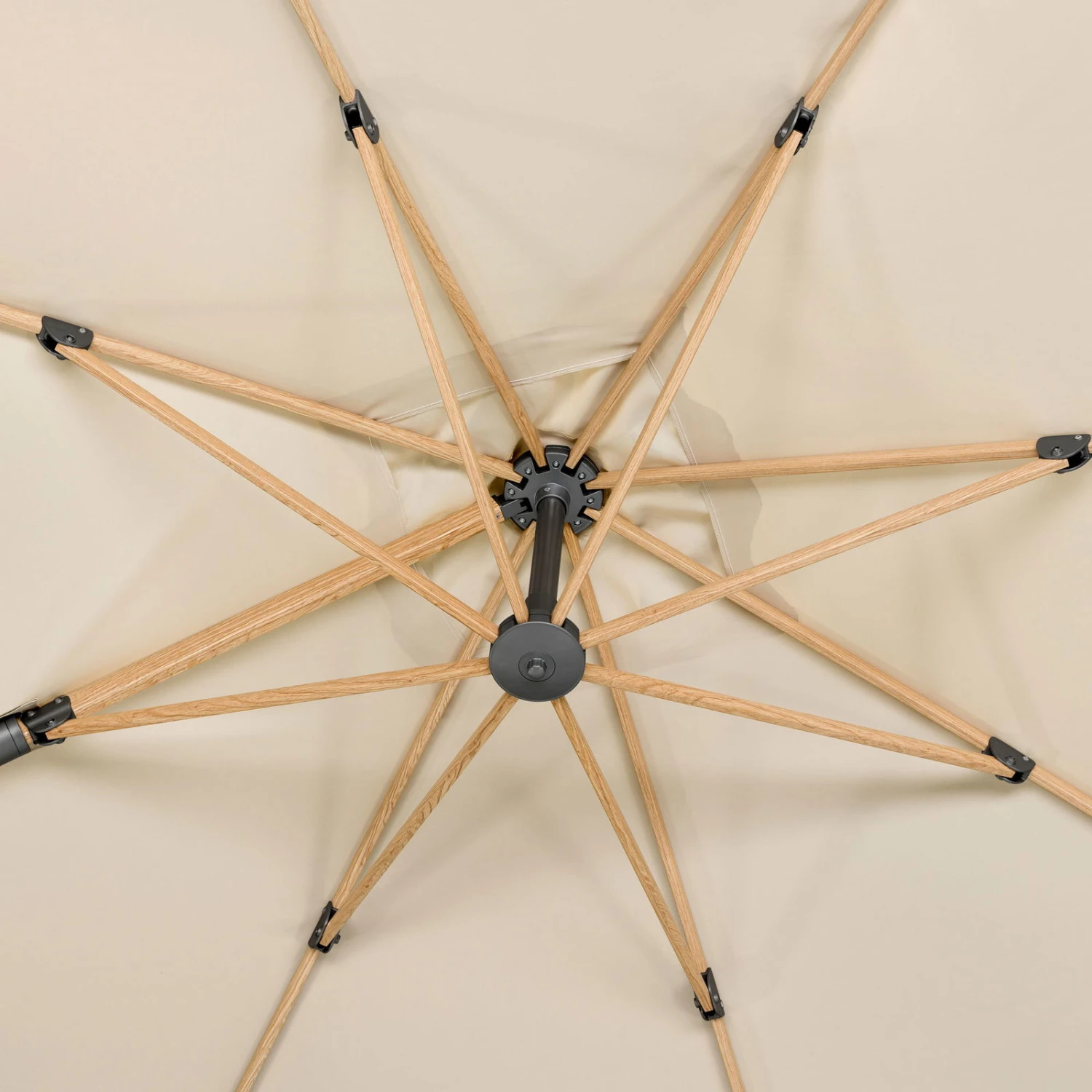 Sonnenschirm 'Rhodos Twist Woody', Natur, Ca. 300 X 300 Cm 8 Sonnenschirm 'Rhodos Twist Woody', Natur, Ca. 300 X 300 Cm – Bild 6