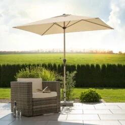 Sonnenschirm 'Cordoba', Ca. 230 X 150 Cm, Natur -Biohort Garten Geschaft 3910503322 Sonnenschirm Cordoba ca 230x150cm natur 12 119072