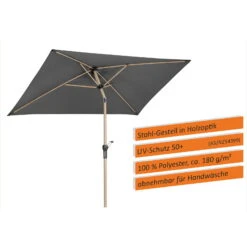 Sonnenschirm 'Cordoba', Ca. 230 X 150 Cm -Biohort Garten Geschaft 3910503323 Sonnenschirm Cordoba ca 230x150cm anthrazit 4 119081