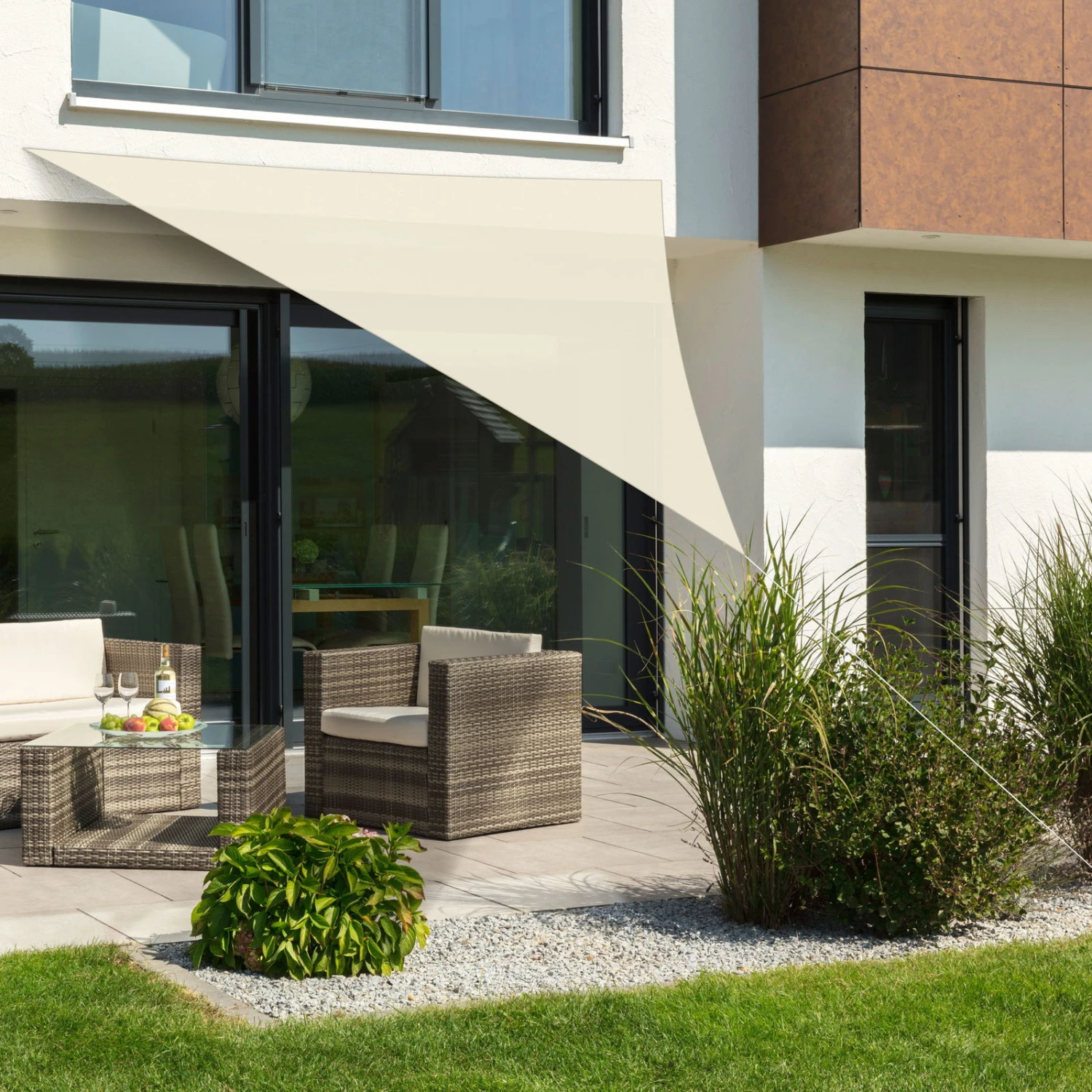 Sonnensegel 'Teneriffa', 360 X 360 X 360 Cm, Natur 3 Sonnensegel 'Teneriffa', 360 X 360 X 360 Cm, Natur